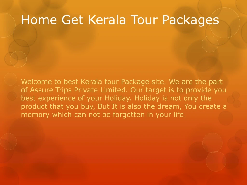 home get kerala tour packages