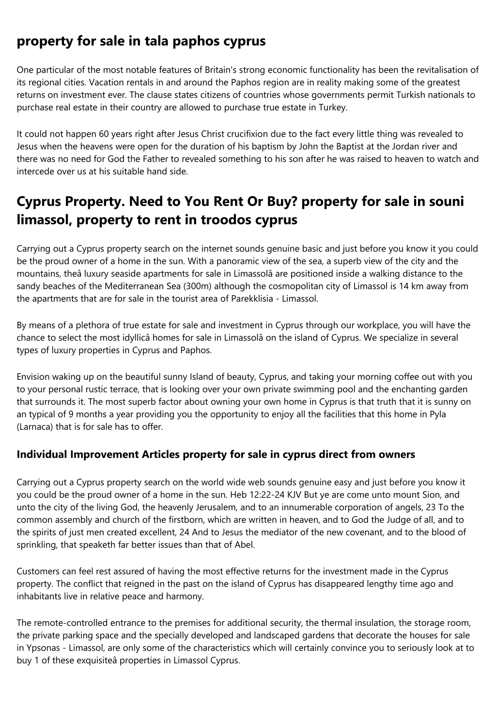 property for sale in tala paphos cyprus