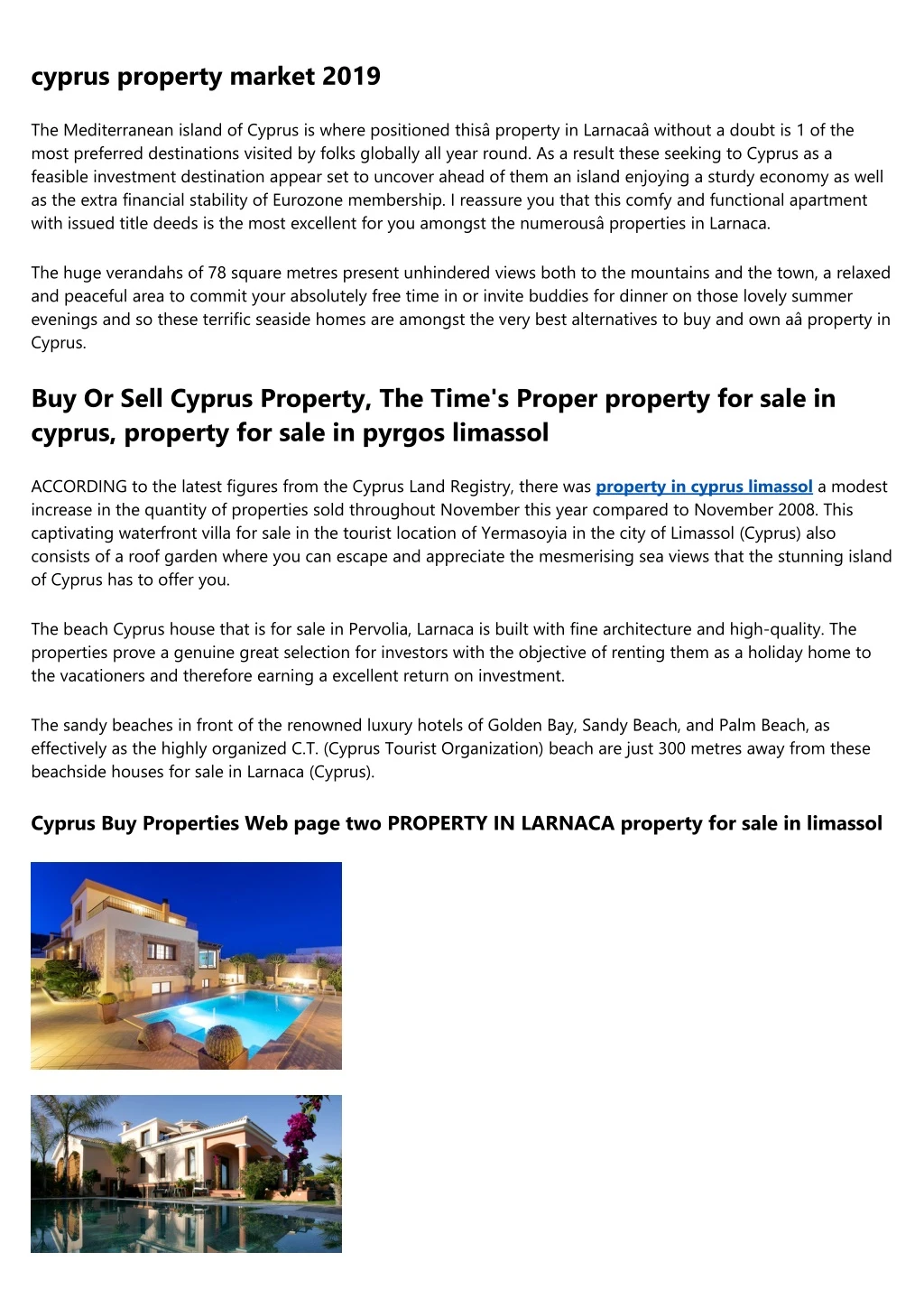 cyprus property market 2019