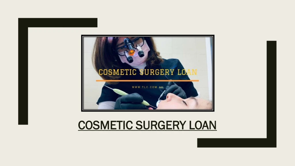 cosmetic surgery loan