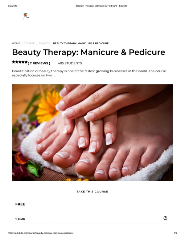 Beauty Therapy_ Manicure & Pedicure - Edukite
