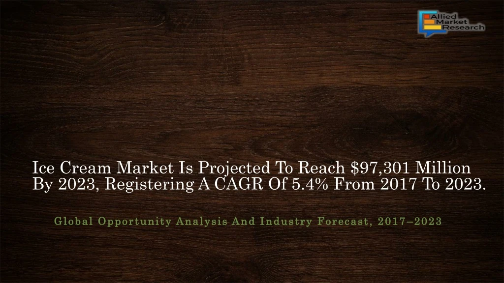 ice cream market is projected to reach