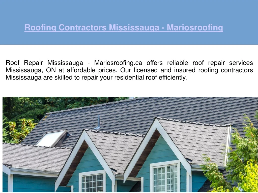 roofing contractors mississauga mariosroofing