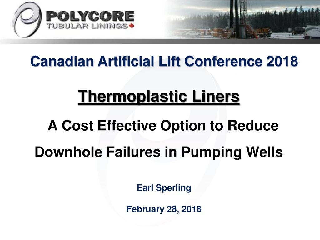 canadian artificial lift conference 2018
