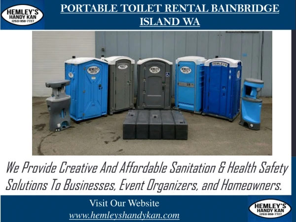 Portable Toilet Rental Bainbridge Island Wa