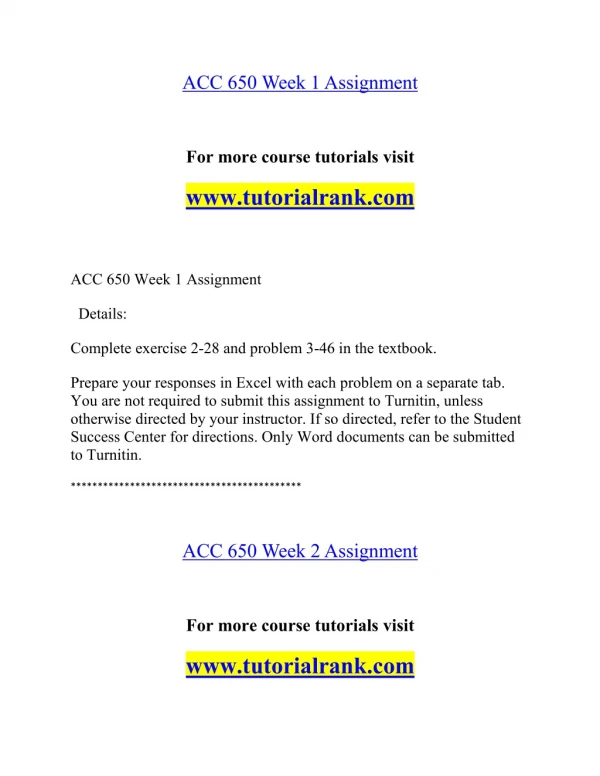 ACC 650 Effective Communication - tutorialrank.com