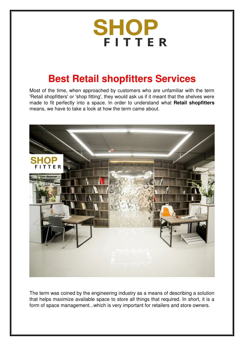 best retail shopfitters services