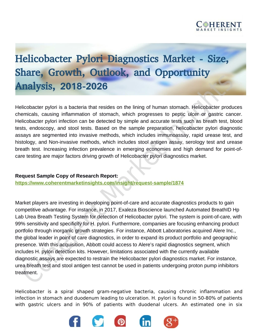 helicobacter pylori diagnostics market size