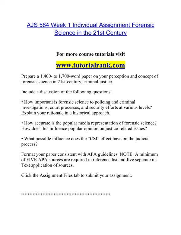 ajs 584 week 1 individual assignment forensic