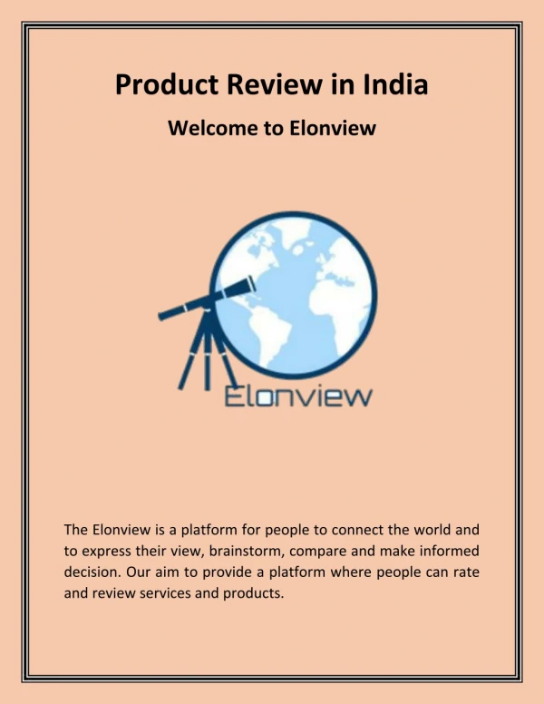 Product Review in India | elonview
