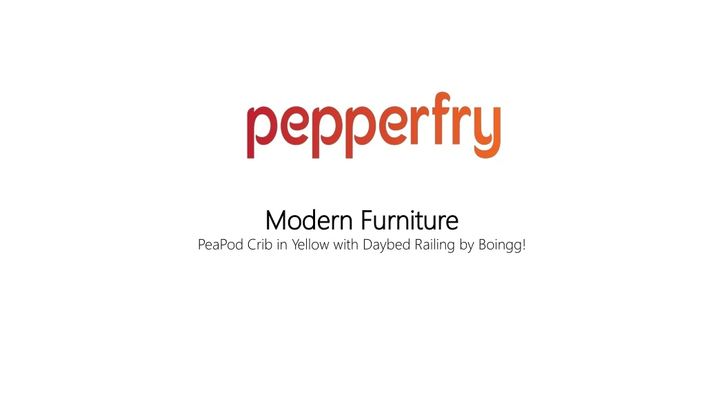modern furniture peapod crib in yellow with