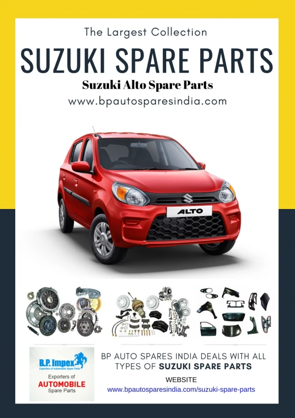 A Quick Start with Suzuki Alto Spare Parts