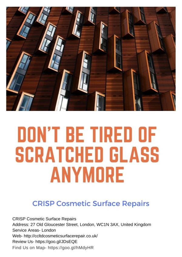 Don’t Be Tired Of Scratched Glass Anymore