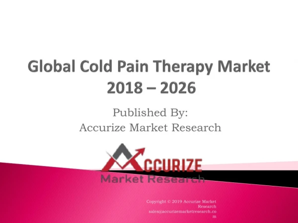 Global Cold Pain Therapy Market