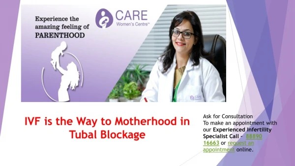 IVF is the Way to Motherhood in Tubal Blockage