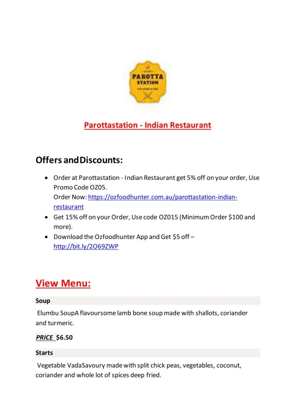 15% Off - Parottastation - Indian Restaurant-Brooklyn - Order Food Online