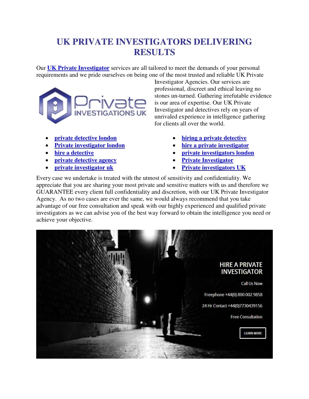 uk private investigators delivering results
