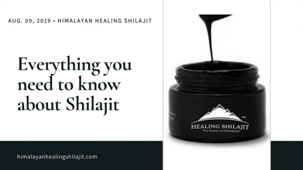 Everything You Need To Know About Shilajit