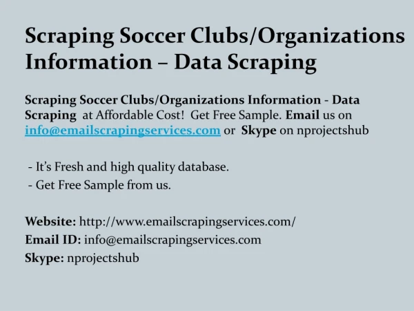 Scraping Soccer ClubsOrganizations Information - Data Scraping