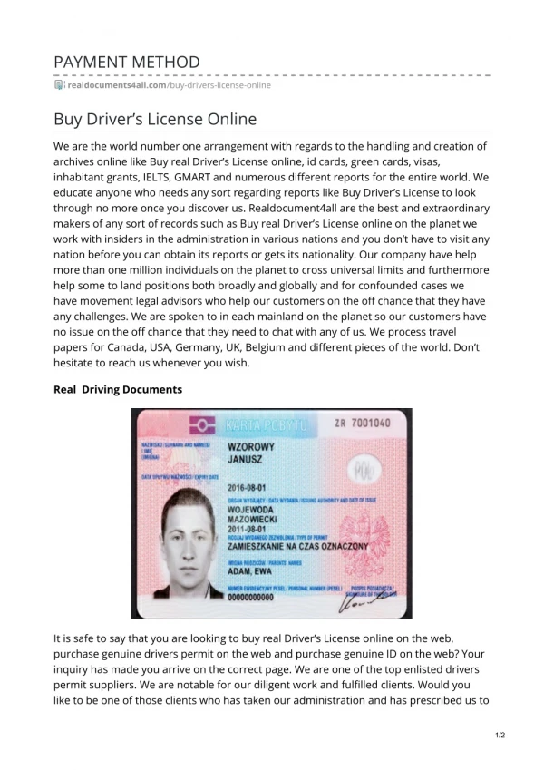 Buy real Driver’s License online,Buy Driver’s License, Buy USA driver’s License