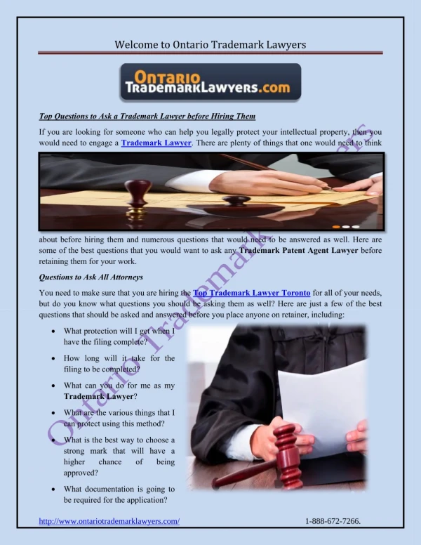 Trademark Lawyer, Top Trademark Lawyer Toronto