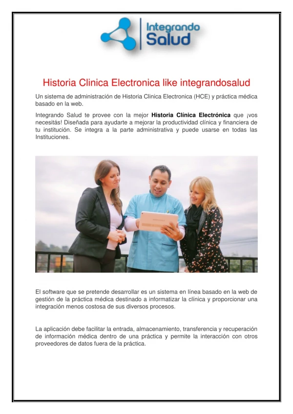 Historia Clinica Electronica like integrandosalud