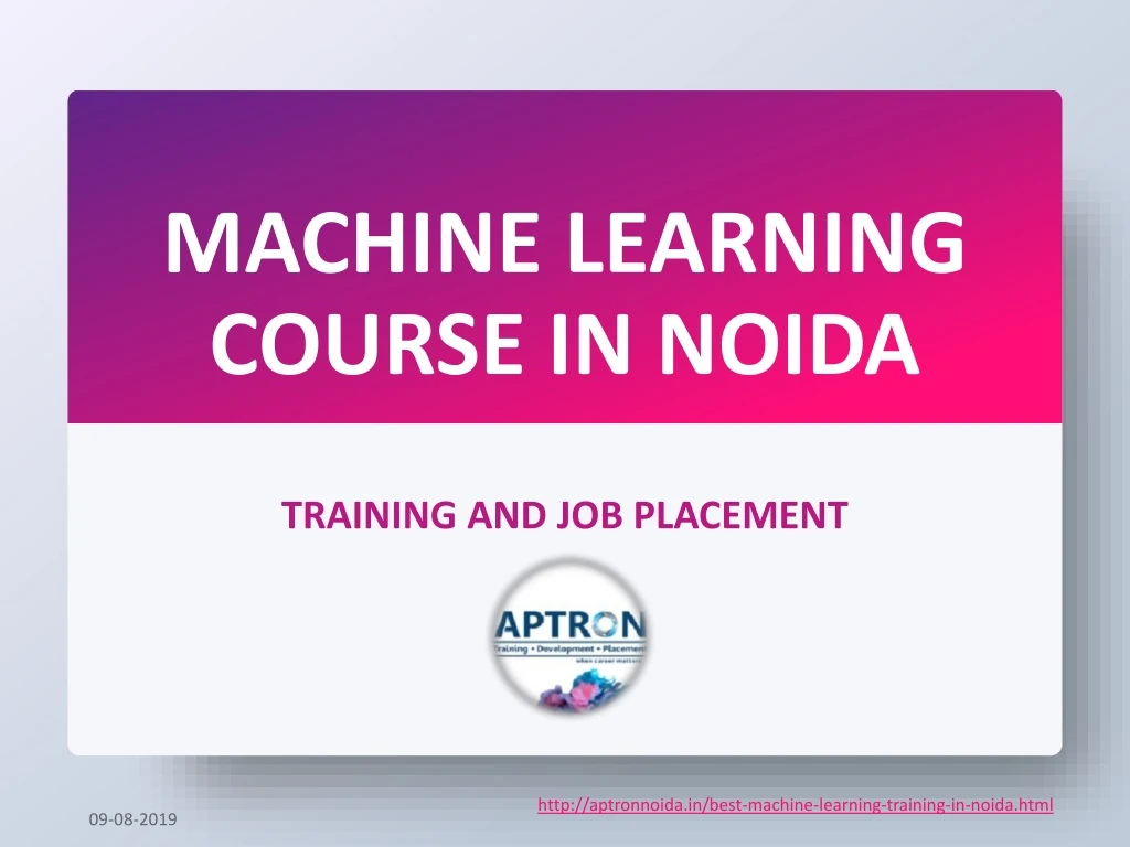 machine learning course in noida
