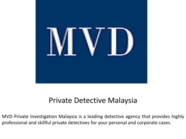 Private Detective Malaysia