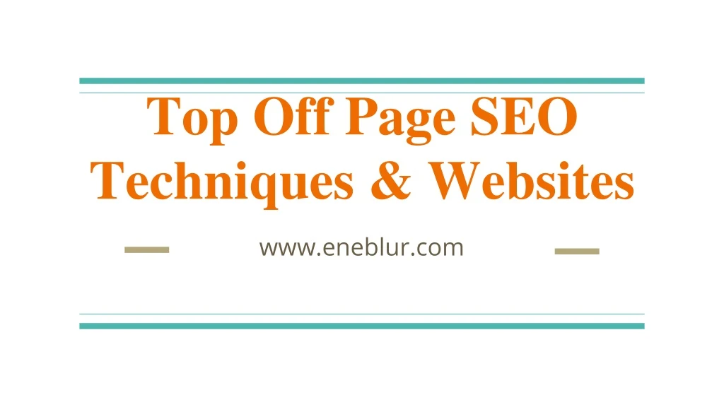 top off page seo techniques websites
