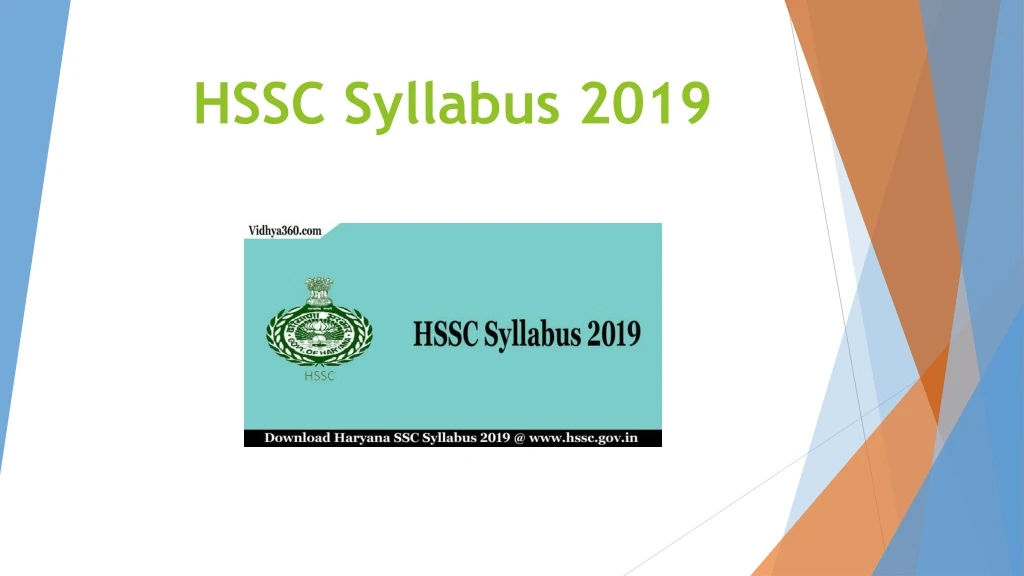 hssc syllabus 2019