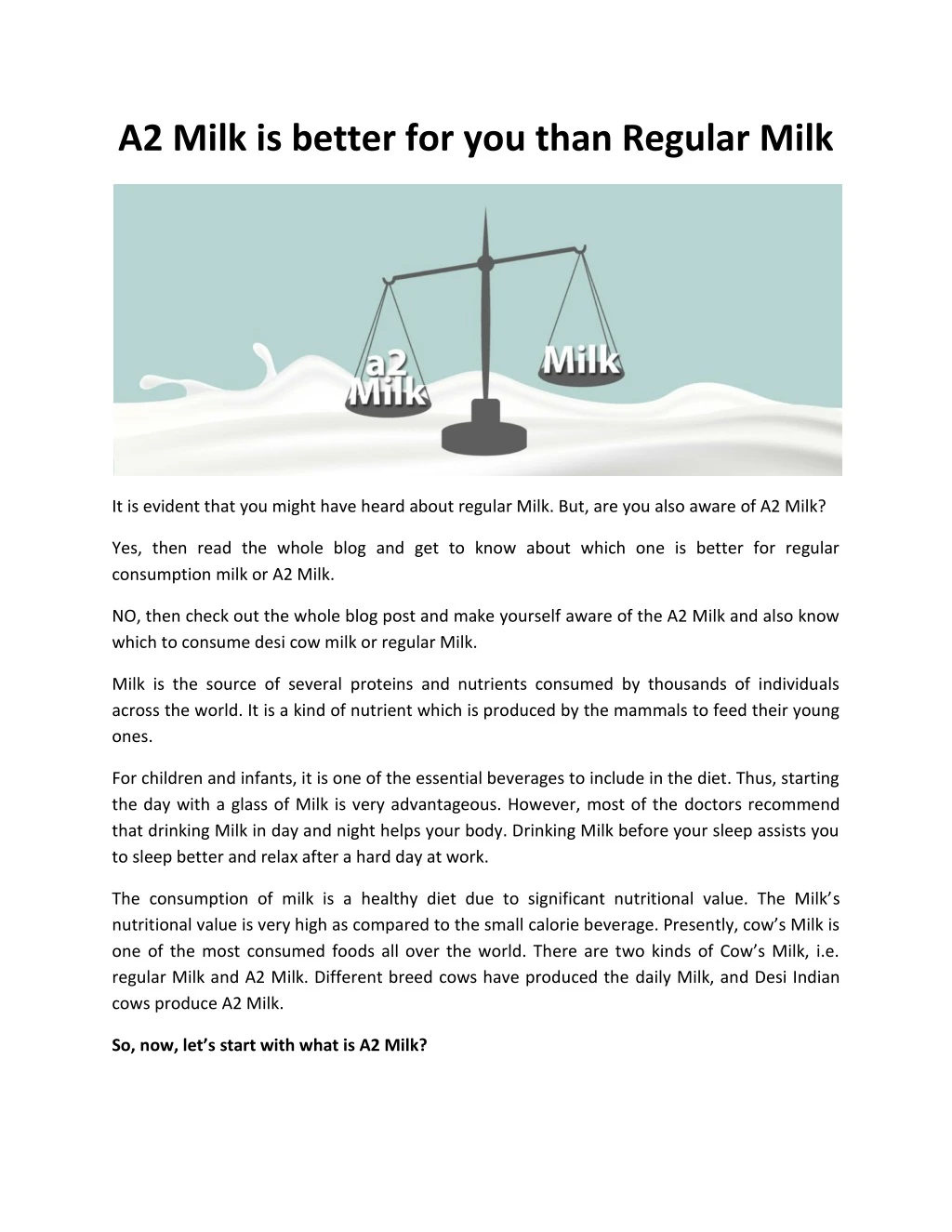 a2 milk is better for you than regular milk