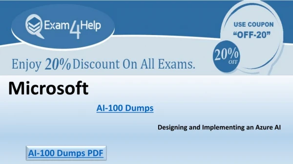 Pass Microsoft AI-100 Dumps | AI-100 Dumps PDF | Exam4Help.com