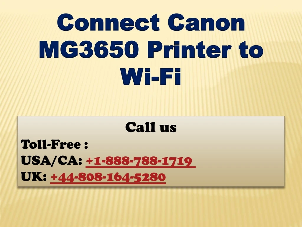 connect canon mg3650 printer to wi fi