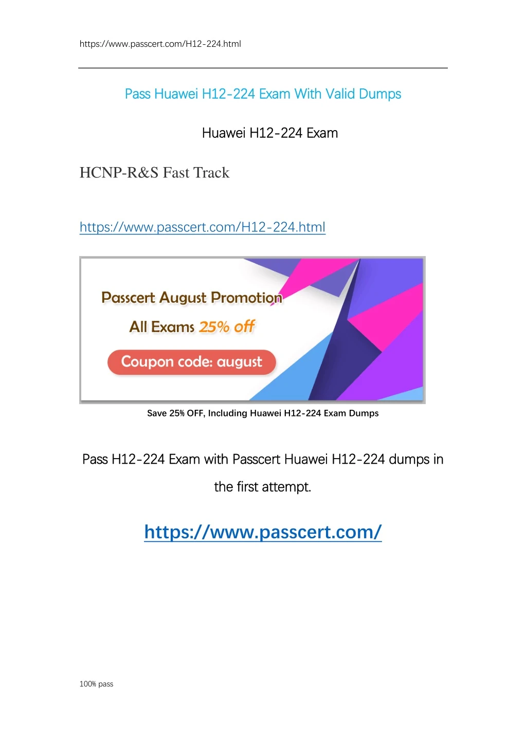 https www passcert com h12 224 html