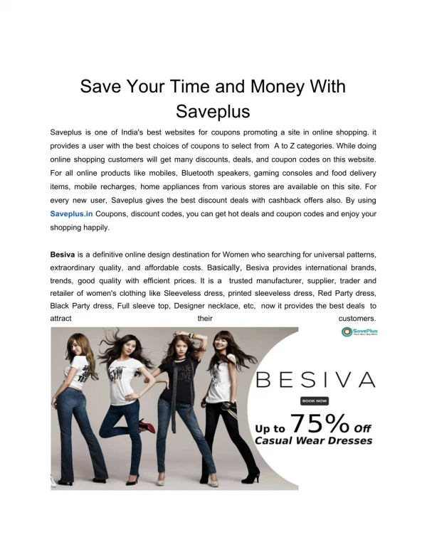 Save Your Time and Money With Saveplus