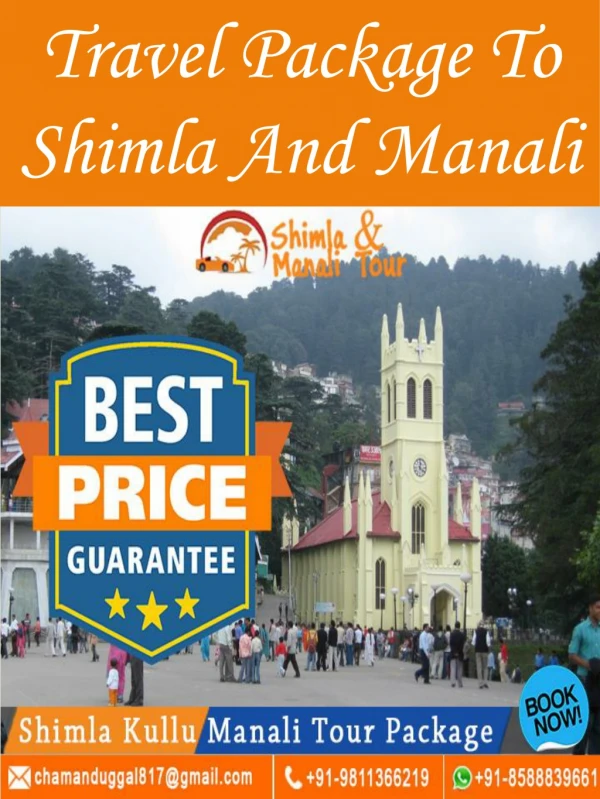 Shimla and manali travel package from delhi