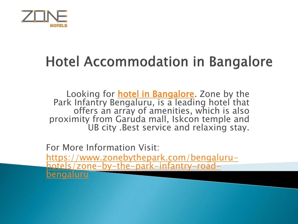 hotel accommodation in bangalore