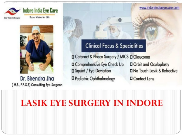 Best lasik Eye surgery in Indore | Cataract surgeon in Indore
