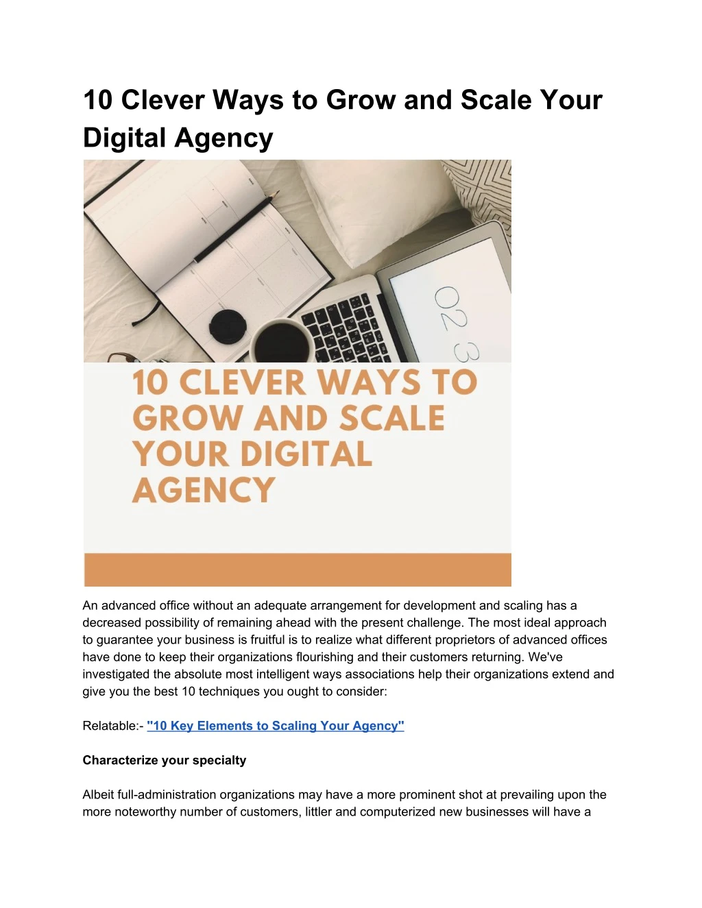 10 clever ways to grow and scale your digital