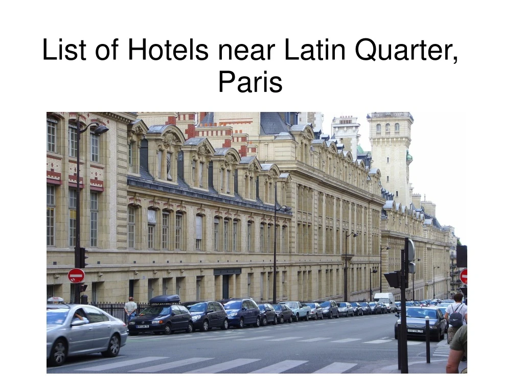 list of hotels near latin quarter paris