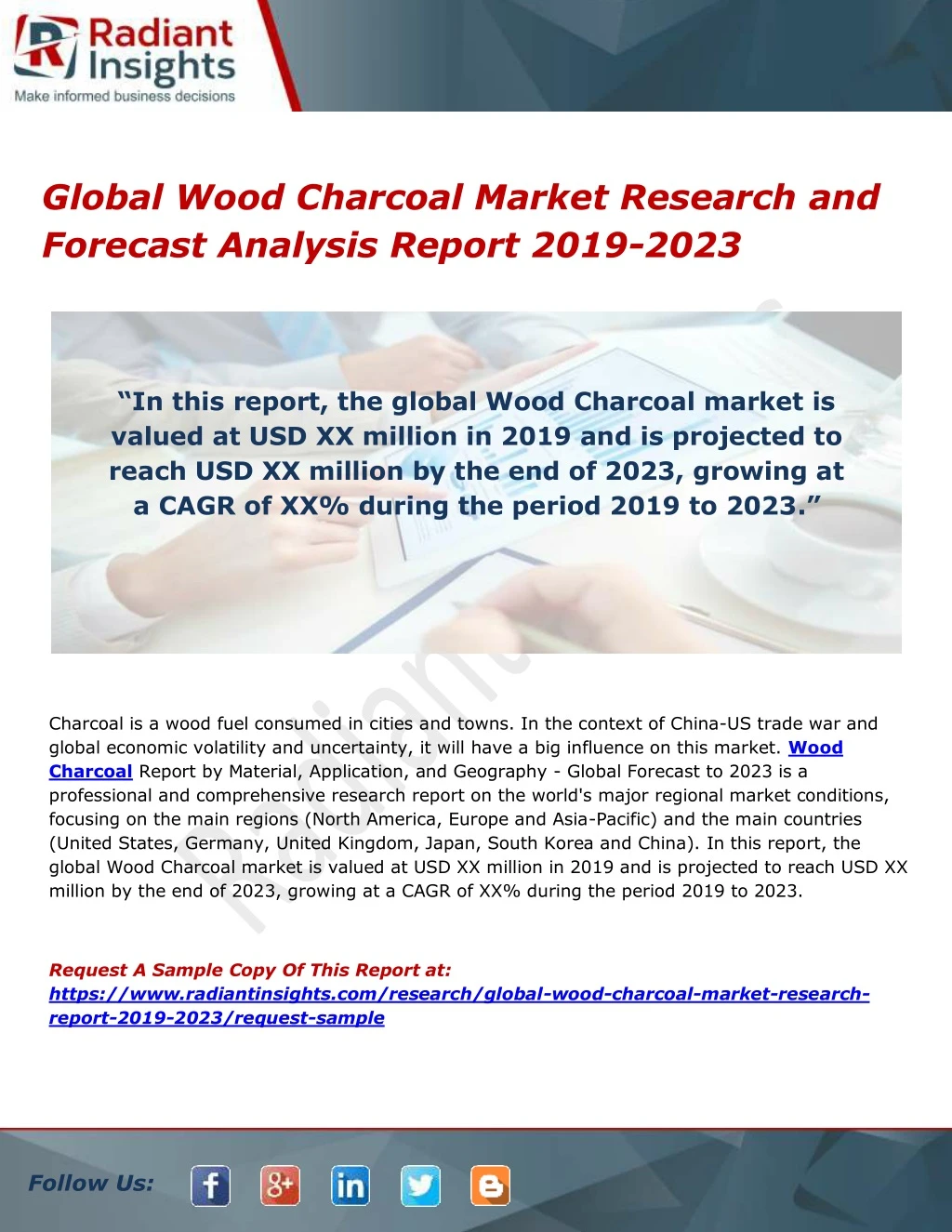 global wood charcoal market research and forecast