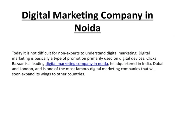 Digital marketing Company In Noida