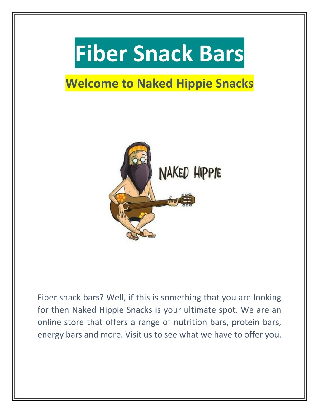 fiber snack bars
