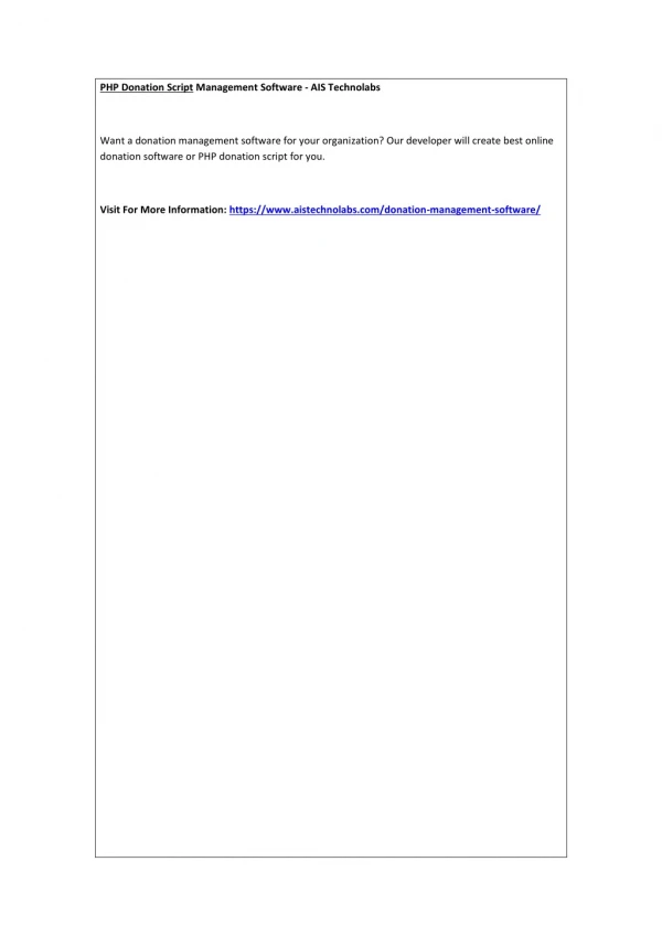 php donation script management software