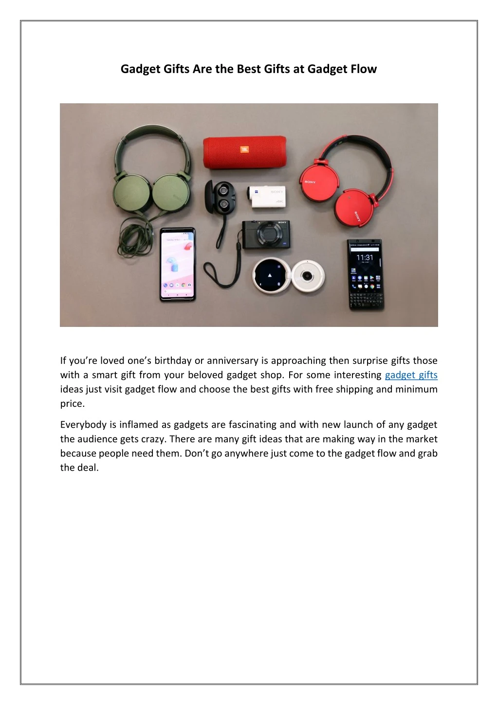 gadget gifts are the best gifts at gadget flow