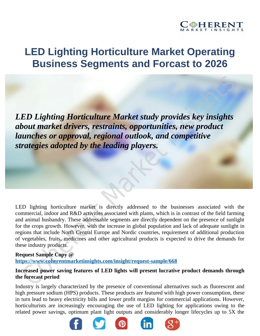 led lighting horticulture market operating