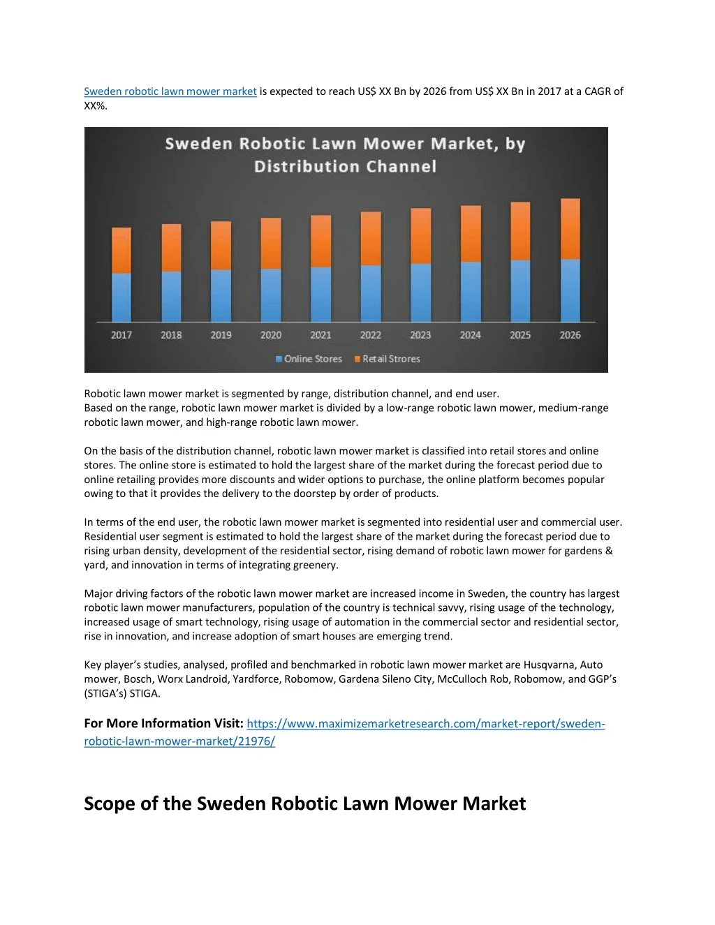 sweden robotic lawn mower market is expected