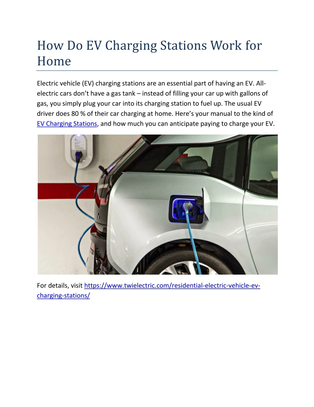 how do ev charging stations work for home