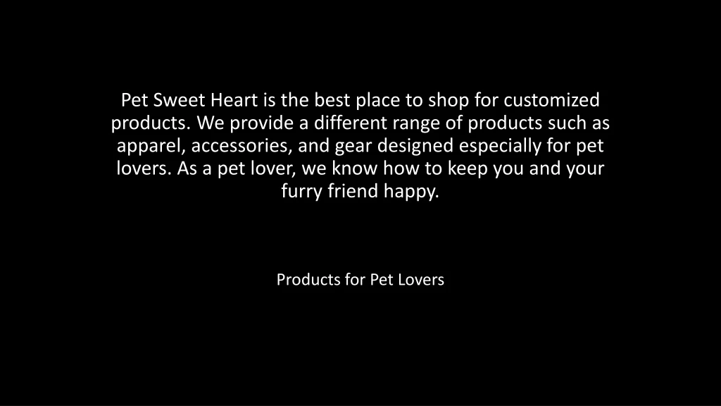 products for pet lovers