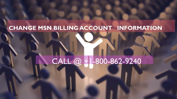 change msn billing account information